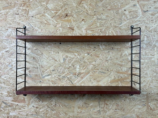 60s 70s teak string shelf module by Kajsa & Nils "Nisse" Strinning Sweden 60s