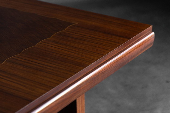 Image 1 of Art-Deco-Esstisch aus Parkett – 1930er Jahre