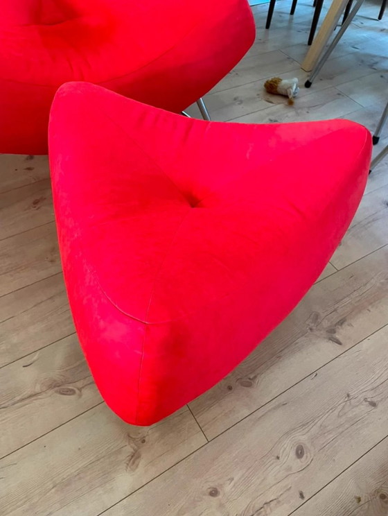 Chili chair di Paul Falkenbrrg, Artifort, Sedie e poltrone, Tessile, Cromo, Rosso (foto 4 di 6)