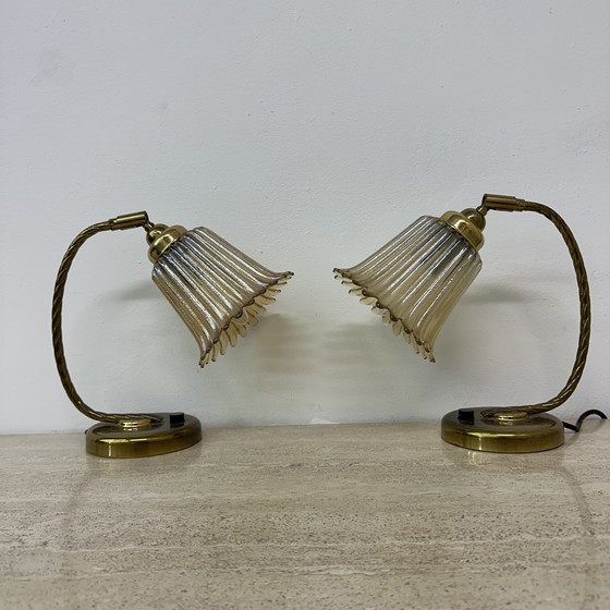 Image 1 of Set Of 2 Table Lamps Art Deco, 1950S