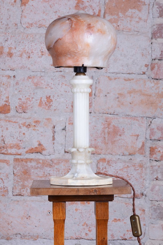 Lampada da tavolo Art Déco originale, Marmo, Alabastro, Francia, anni '20 – Lampade da tavolo, Pietra (photo 5 of 8)