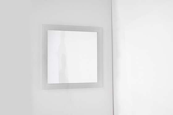 Image 1 of Specchio quadrato vintage in vetro, Italia, anni '70.