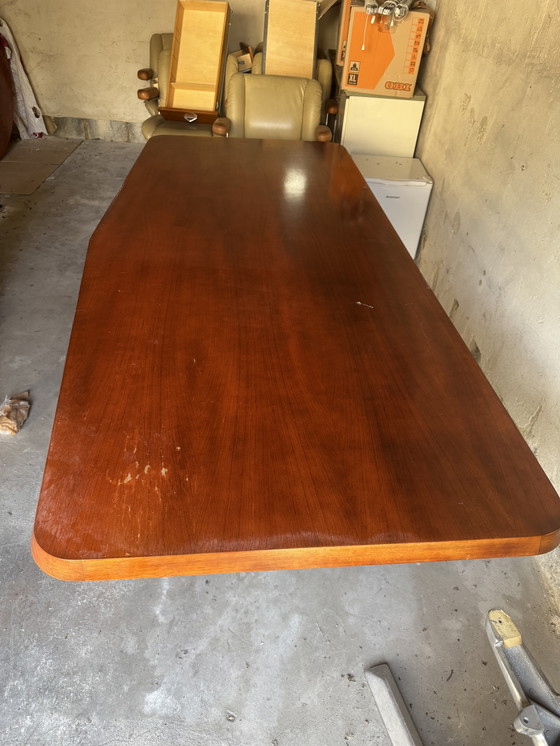 Image 1 of Wilhelm Renz conference table 250 cm with 2 filing modules, Mid - Century, 1970s