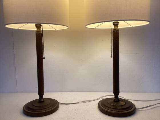 Image 1 of 2 lampade classiche vintage con cordino in metallo