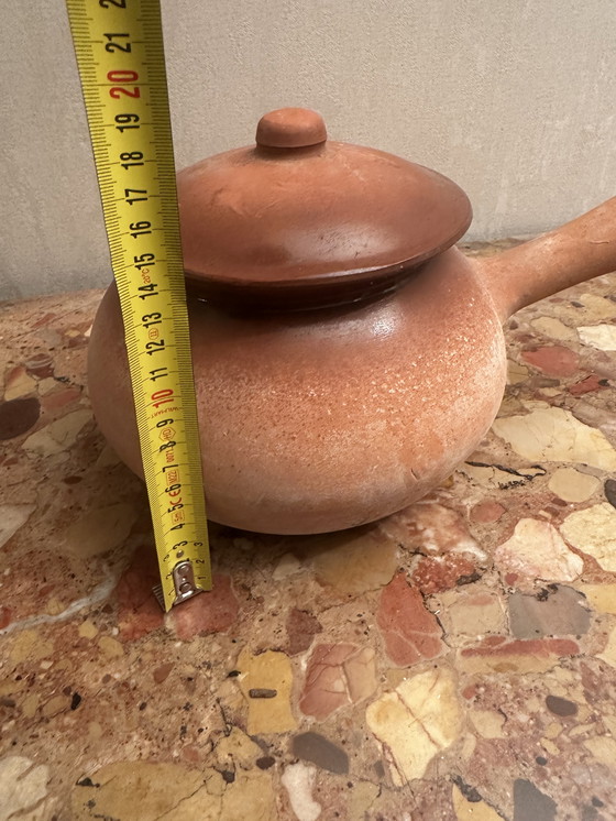 Image 1 of Poêlon vintage en terre cuite 