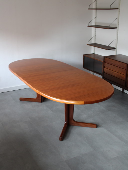 Vintage Deense Uitschuifbare Eettafel in Teak