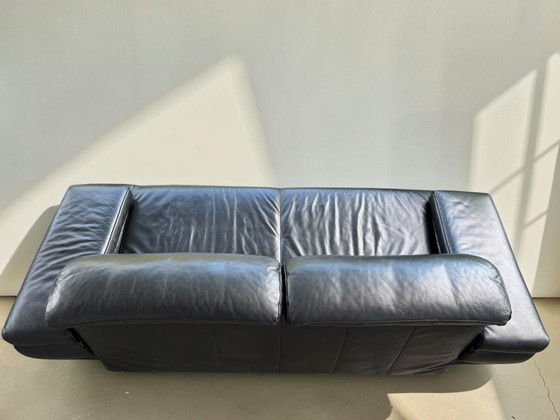 Vintage black leather Rolf Benz 6500 3-seater sofa (photo 2 of 5)