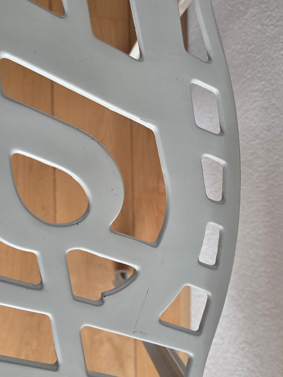 Image 1 of 2 white aluminum "Hello There" chairs designed in 1978 by Jeremy Harvey