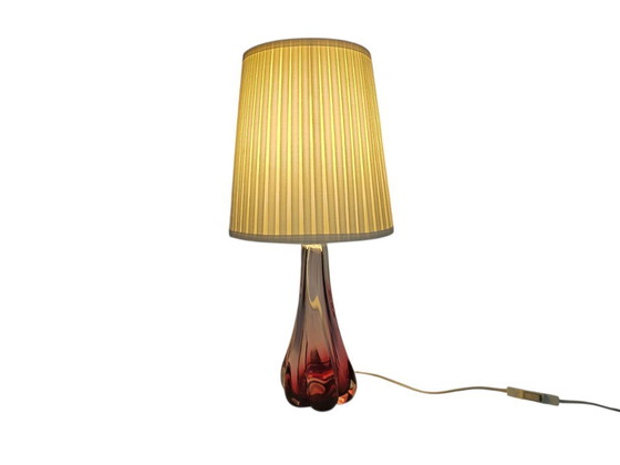 Image 1 of Christalleries de Val St Lambert - Belgium - crystal - transparent - pink - 1970's