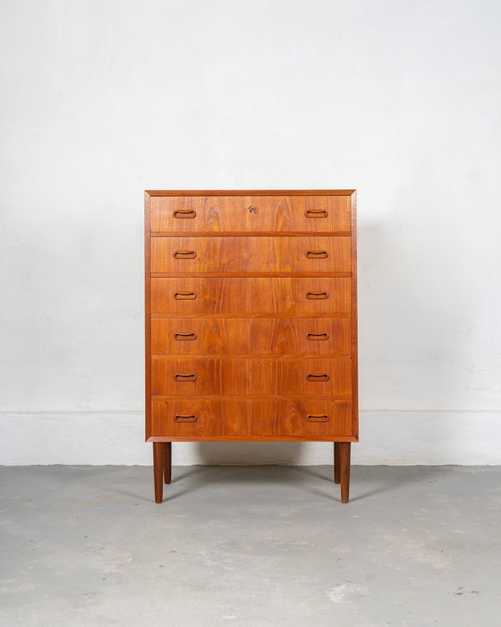 Image 1 of Danish Chest Of Drawers Made Of Teak, Mid Century Modern