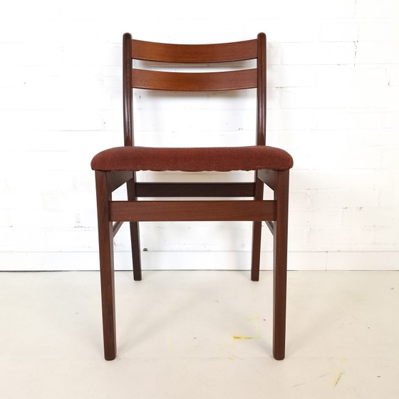 Image 1 of 6x vintage eetkamerstoel Deens design jaren 70