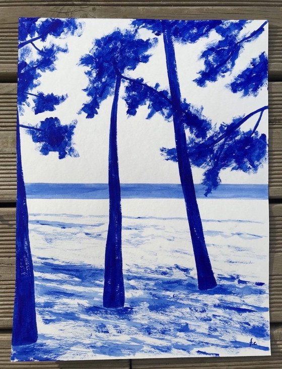 Image 1 of Acrylique sur papier blanc hahnemuhle.   Format 40x30cm.  