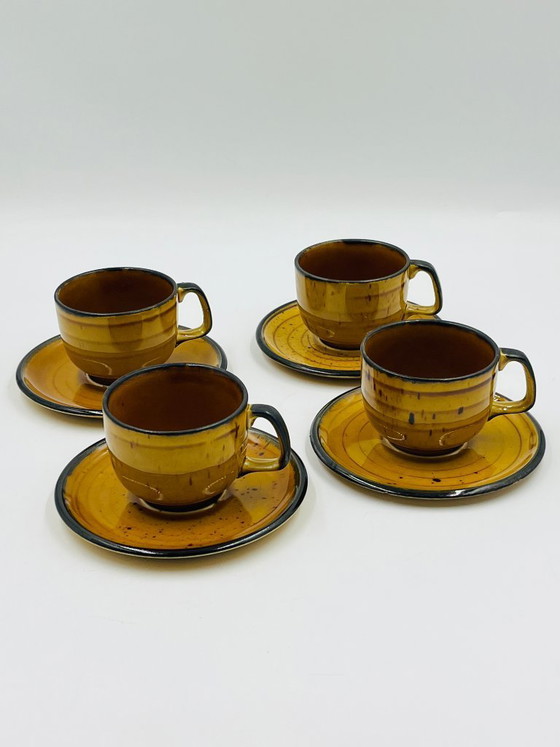 Image 1 of Lot de quatre tasses et sous tasses Boch  Palma vintage
