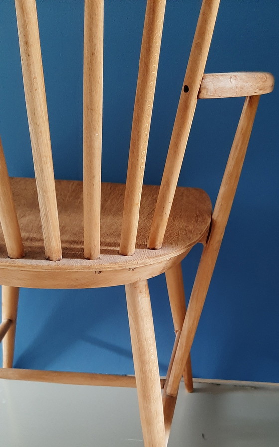 Midcentury spijlenstoel jaren '60 Pastoe – Stoelen / fauteuils, Wood (photo 10 of 24)