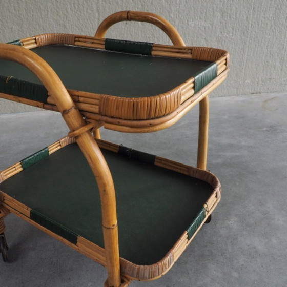 Vintage Bamboo & Rattan Serving Trolley – Bar carts (photo 13 of 17)