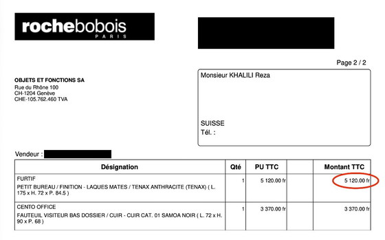 Image 1 of Roche Bobois - Daniel Rode - Petit Bureau FURTF - Laque Mate Tenax