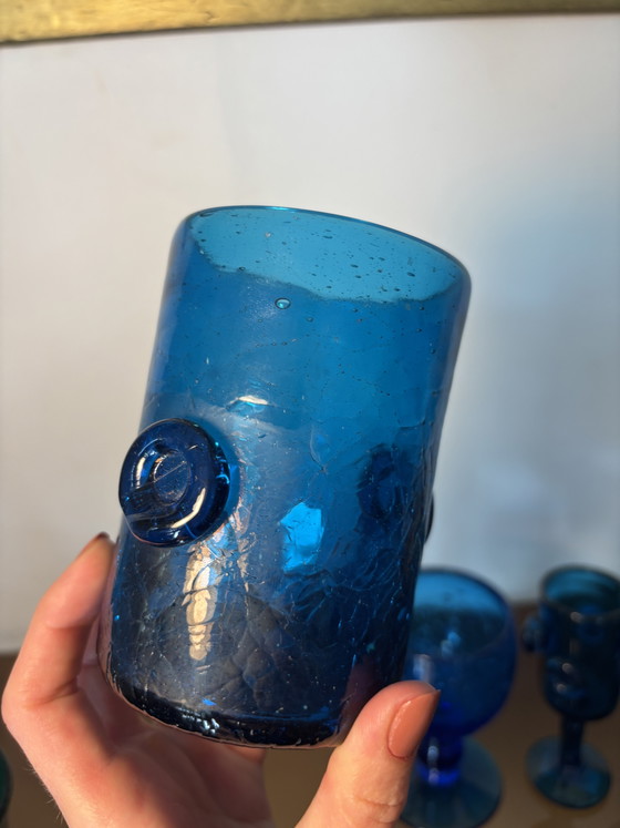 6 Verres Hand Made Afghanistan – vintage Afghanistan, Glass & Decanter, Glass (photo 11 of 15)