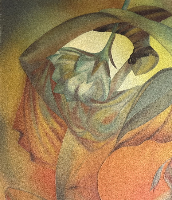 Image 1 of Mukalenge wa Mukalenge (Kinshasa) – Ecstasy at Thilmade - No. 16
Sandwork – Oil and sand on canvas, 70 × 100 cm, circa 1975-1985
