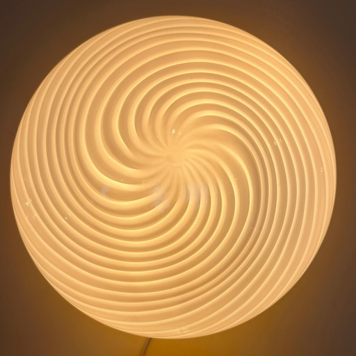 Plafonnier/applique murale Swirl « Candy » en verre de Murano Rigadin