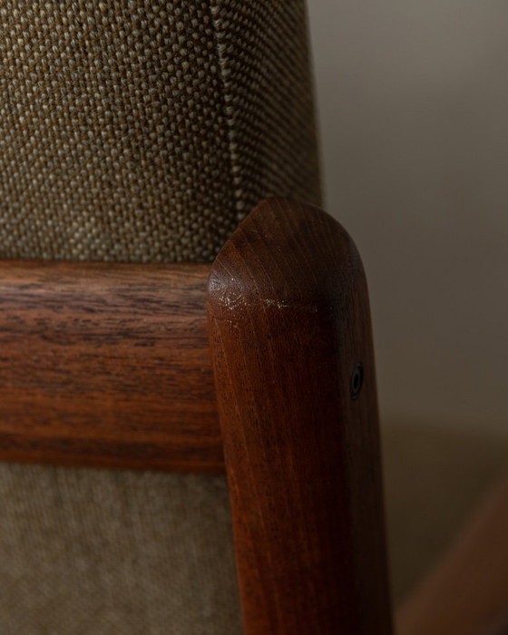 Image 1 of Fauteuil Senator vintage par Ole Wanscher pour Cado | Fauteuil lounge danois en teck | Style scandinave moderne | Années 1960