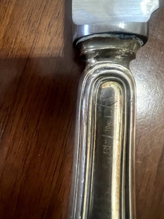 Image 1 of Juego de cubiertos de plata 800 para 12 personas, origen italiano, estilo de diseño francés, de 1970 a 1980