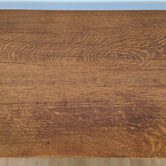 Image 1 of Antique wooden banker's desk desk workstation