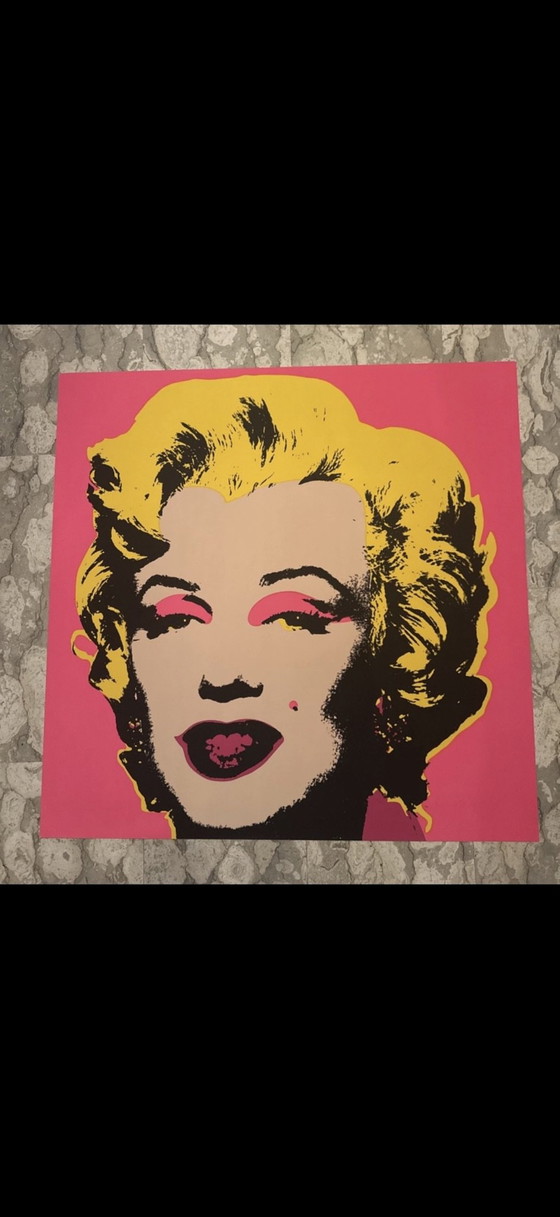 Silkscreen Andy Warhol "Marylin Sunday b. morning" ( Att.to ) cm 91,4 X 91,4, Lithographs & prints, Paper (photo 3 of 6)