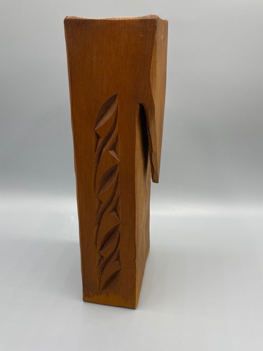 Gesneden houten doodskist in de vorm van een maaier – landelijke volkskunst – decoratieve objecten (photo 2 of 7)