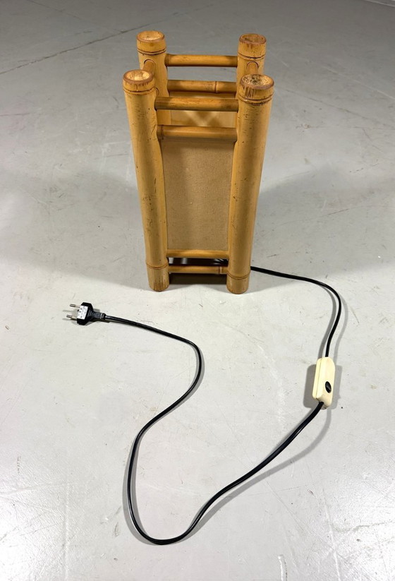 Image 1 of Rattan table lamp 1970s