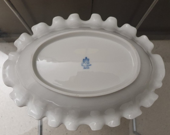 Image 1 of Elegant Royal Tettau porcelain bowl with rose decoration & relief