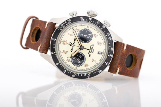 Image 1 of Giren Dupre Heritage Mecaquartz Steel Chronograph Watch 39mm