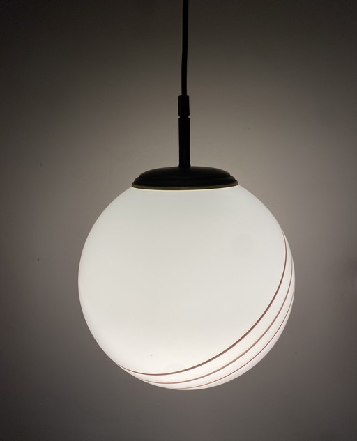 Art Deco Lakro Amstelveen Hanglamp Melkglas