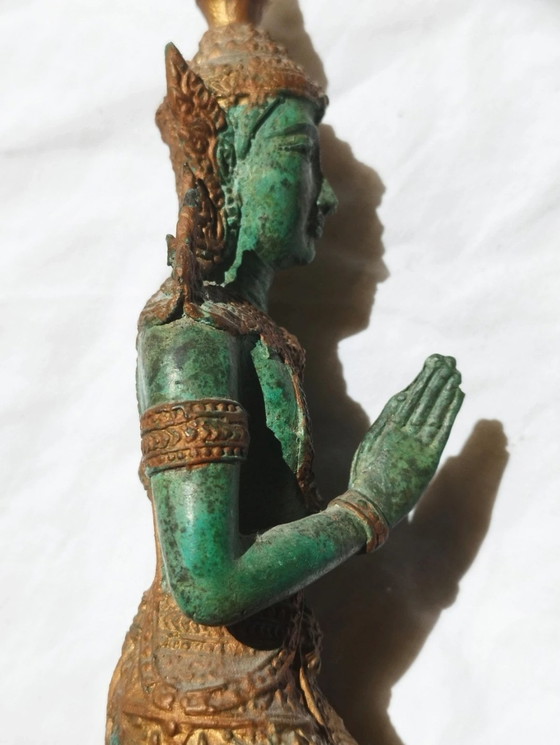 Image 1 of Ancient Theppanom (Temple Guardian), bronze, Thailand