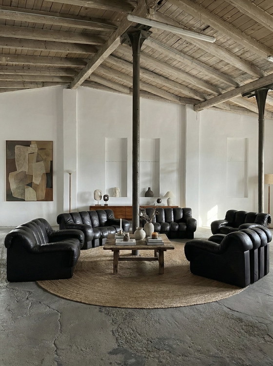 Image 1 of DIVANO MODULARE DE SEDE DS-600 “TATZELWURM” / “SNAKE” MARRONE SCURO 26 ELEMENTI SVIZZERA ANNI '80