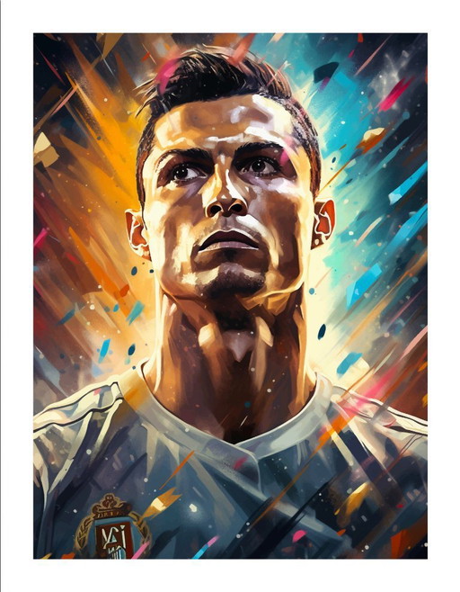 Alberto Ricardo - Cristiano Ronaldo 1 - Artist lithograph – lithos zeefdrukken, Canvas (photo 2 of 16)