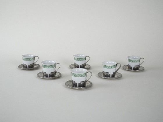 Image 1 of Ensemble de tasses à expresso, design italien, années 1980, fabriqué en Italie