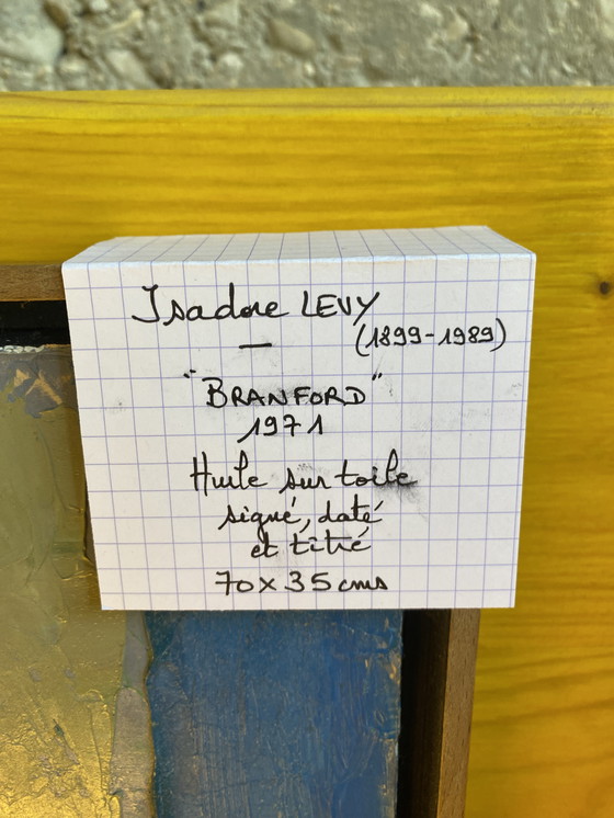 Image 1 of Isadore Levy "Brandford" 1971 Huile sur toile