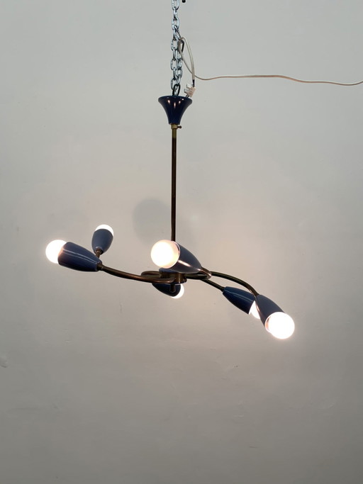 Mid century spider hanging ceiling lamp , 1950's