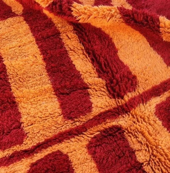 Tappeto berbero marocchino vintage rosso arancione 300x200 cm – lana fatta a mano – Tappeti, Cotone (photo 2 of 11)
