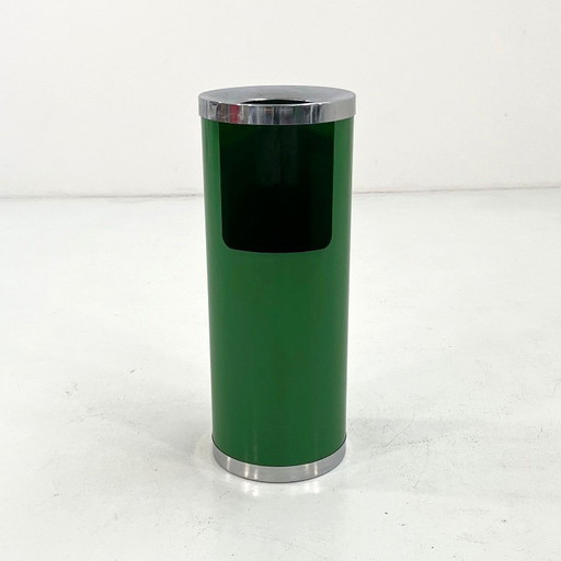 Portaombrelli verde in metallo, anni '70