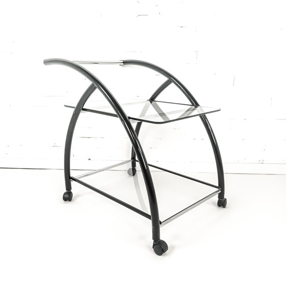 Image 1 of Chariot de bar vintage Memphis Milano années 1980