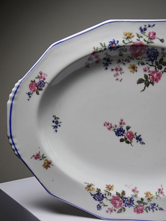 Image 1 of Bernardaud Limoges porcelain serving platter with floral decoration, 1920s-1950s
