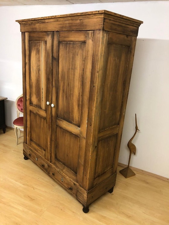 Image 1 of Country-style wardrobe in shabby chic style / Art Nouveau wardrobe, antique wardrobe