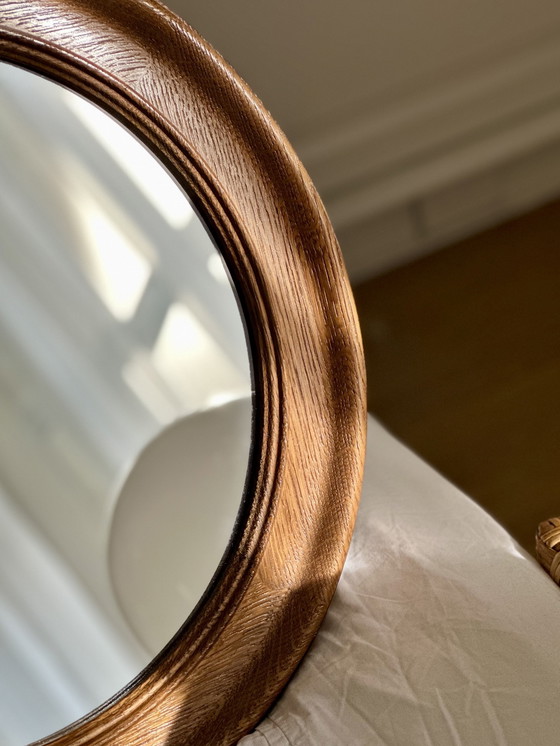 Image 1 of Lo specchio rotondo in legno vintage Knudt