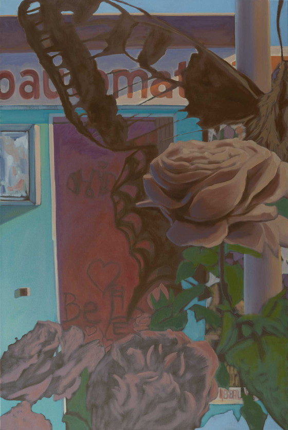 Image 1 of Papillon Et Roses, 150 X 100 cm, Sandra Kolondam