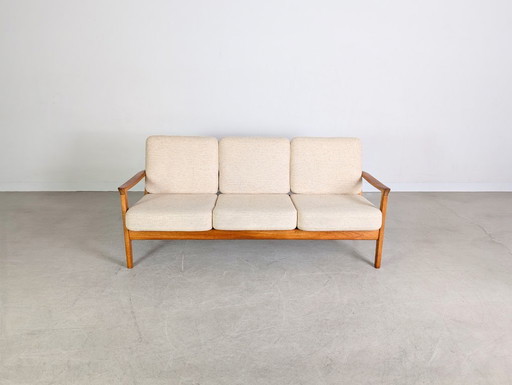 Midcentury sofa couch France & Søn Ole Wanscher Senator teak