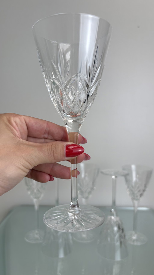 6 x verres à vin en cristal Edinburgh Crystal Romeo