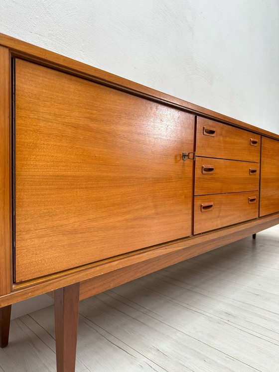 Image 1 of Extra Large 1960s Danish Teak Sideboard – Minimalist Mid-Century Credenza 250 cm