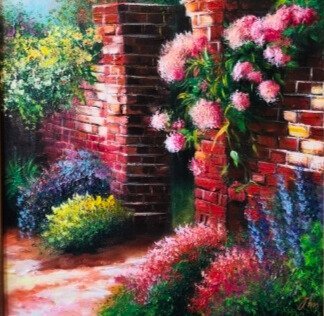 Image 1 of "Le jardin magique" encadré