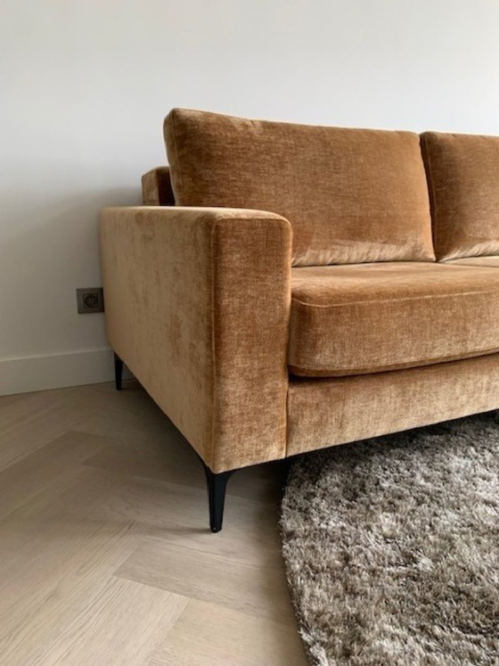 Luxury Hotel Chic Velour Velvet Sofa Set with Chaise Longue 290 Cm Wide – bankstyle, 3-5 seaters, Textile (photo 4 of 5)